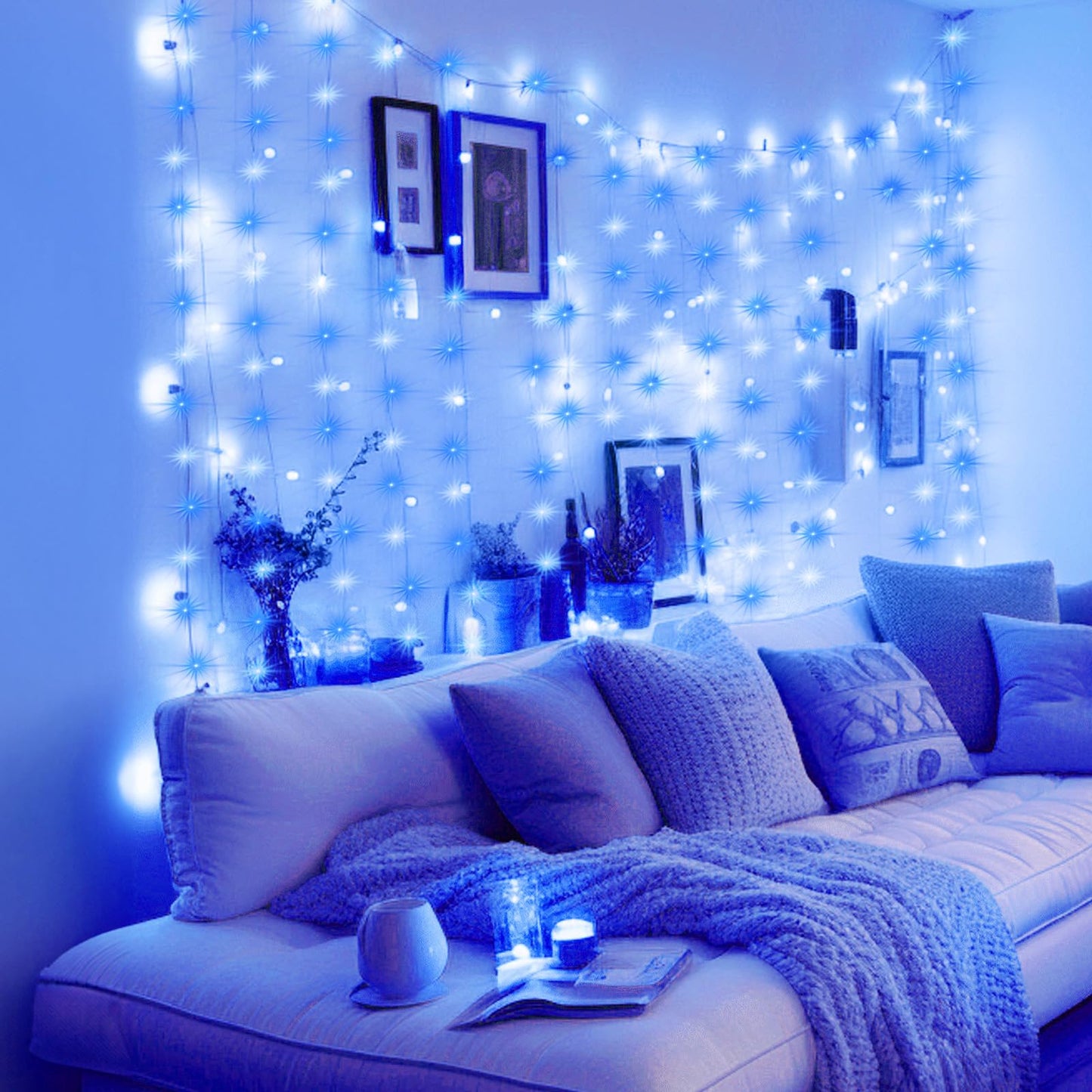 Minetom 300 LED Dimmable Fairy Curtain Lights