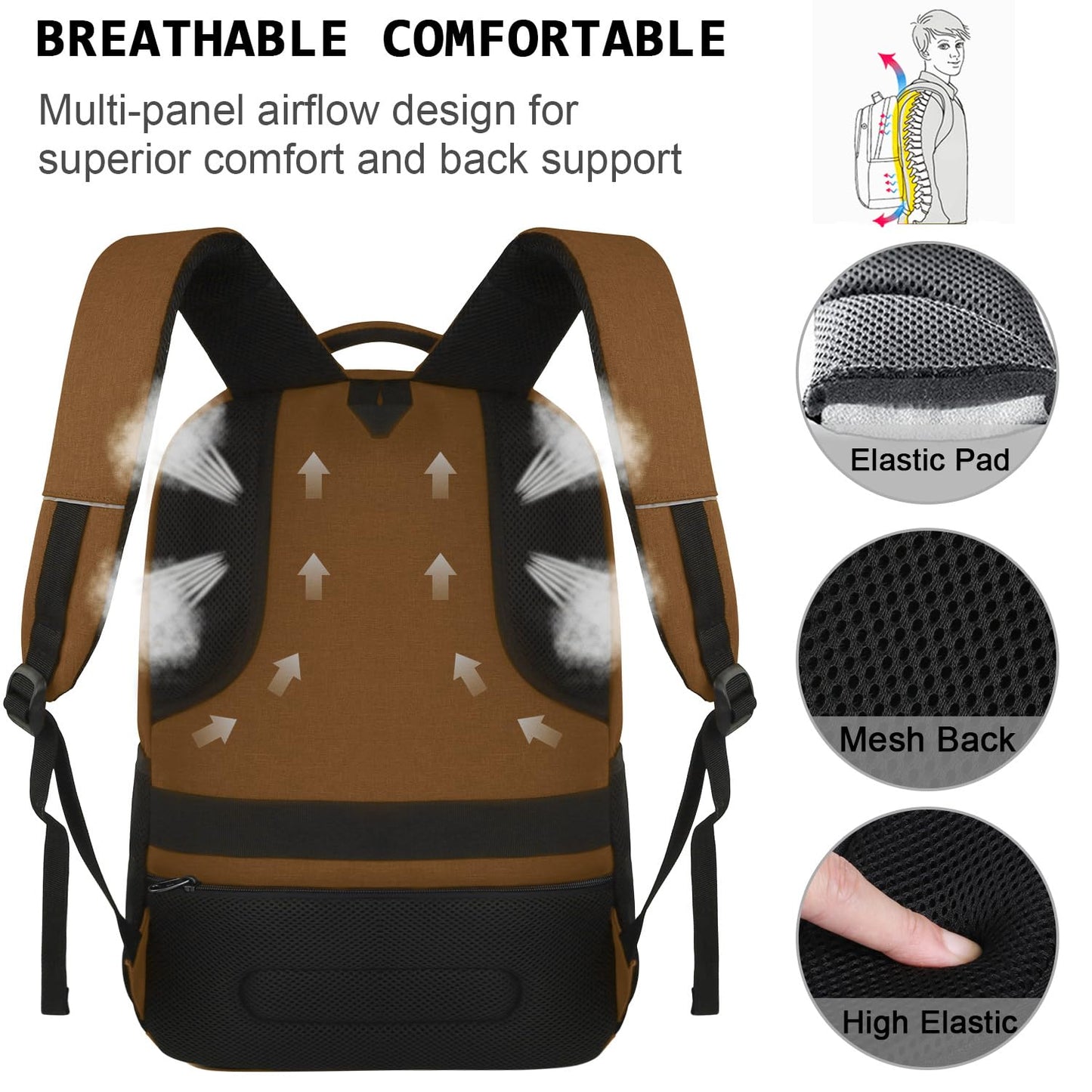 SecureSlim Laptop Backpack with USB & Water Resistance