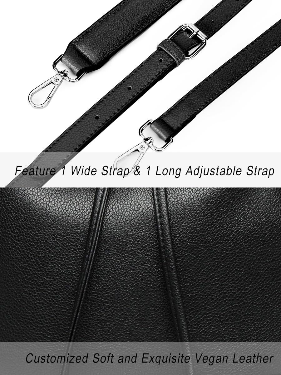 AFKOMST Chic Leather Bucket & Crossbody Bag Set