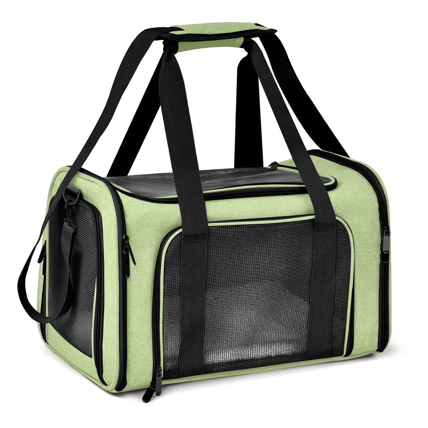 PawsVoyage: Grey TSA-Approved Pet Carrier (15lbs Max)