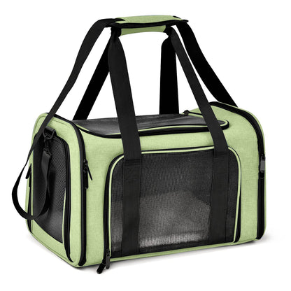 PawsVoyage: Grey TSA-Approved Pet Carrier (15lbs Max)