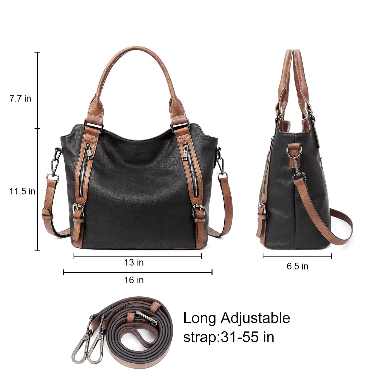 CLUCI Eco Luxe Vegan Leather Tote Bag