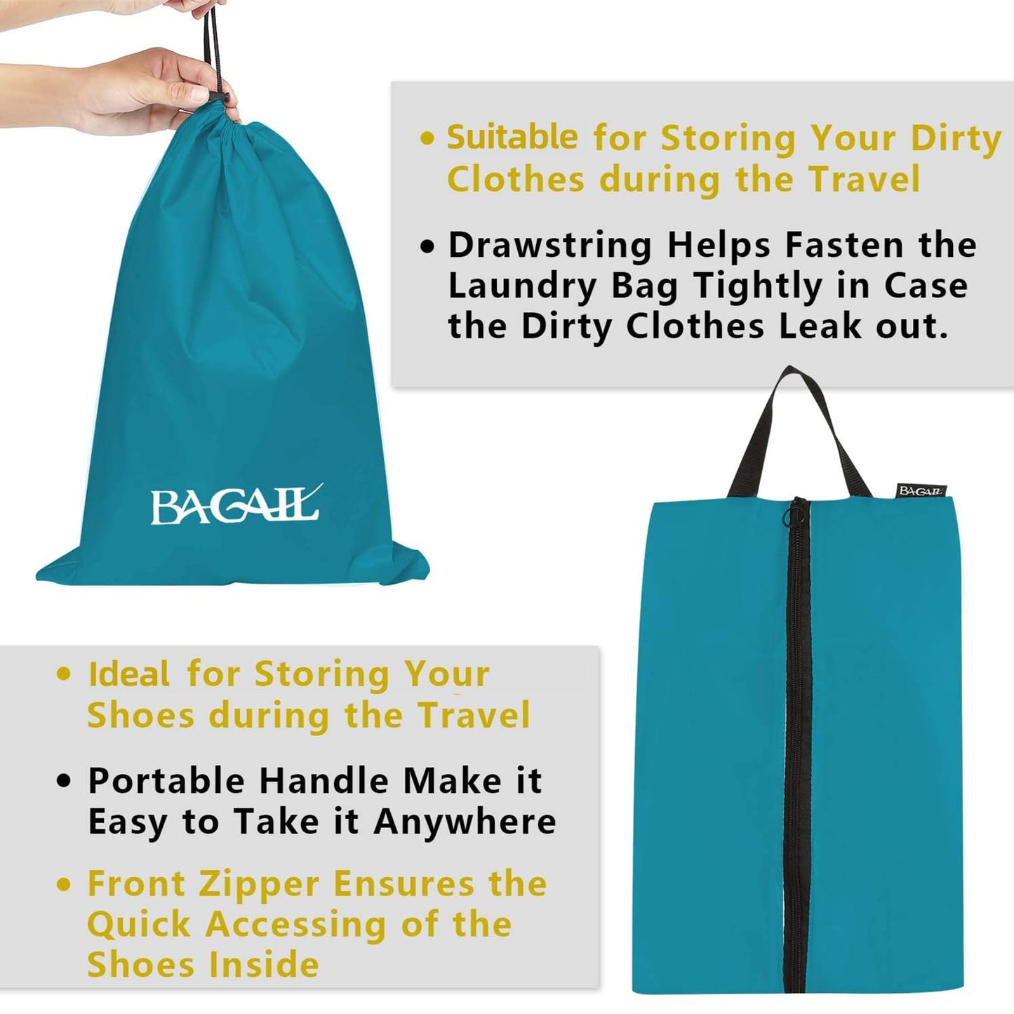 BAGAIL Travel Cubes: 8/9 Set Packing Organizers