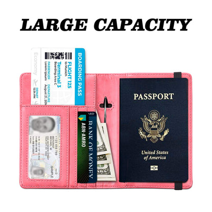HerriaT RFID Leather Passport Wallet - Gray - Handbags Specialist Headquarter