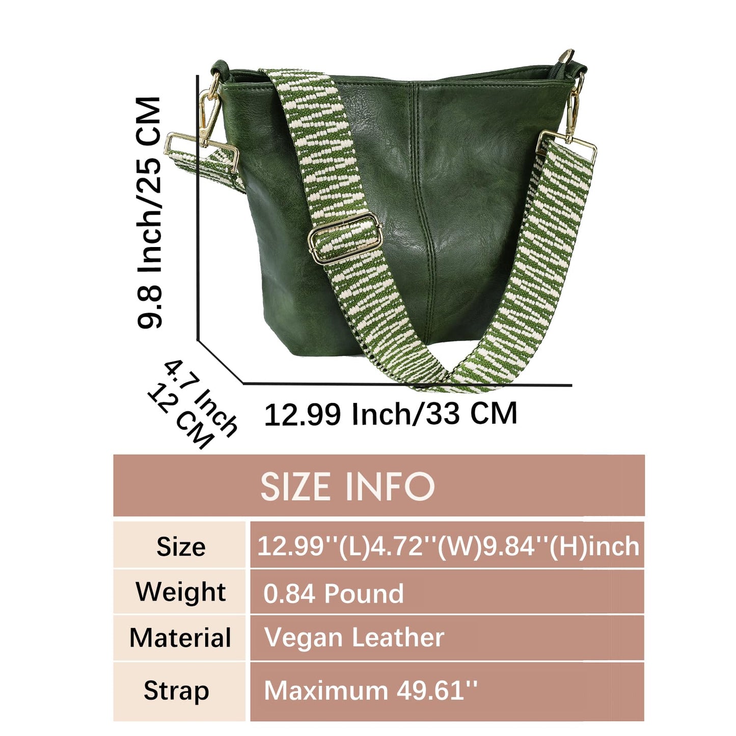 ChicHobo Vegan Leather Crossbody Bag with Strap