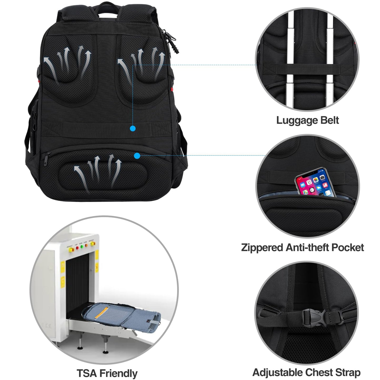 KROSER XL Shield Backpack - RFID & Water-Repellent