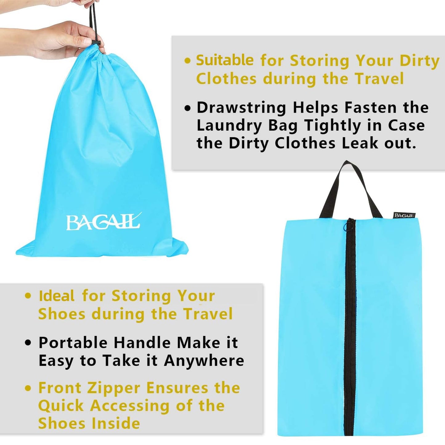 BAGAIL Travel Cubes: 8/9 Set Packing Organizers