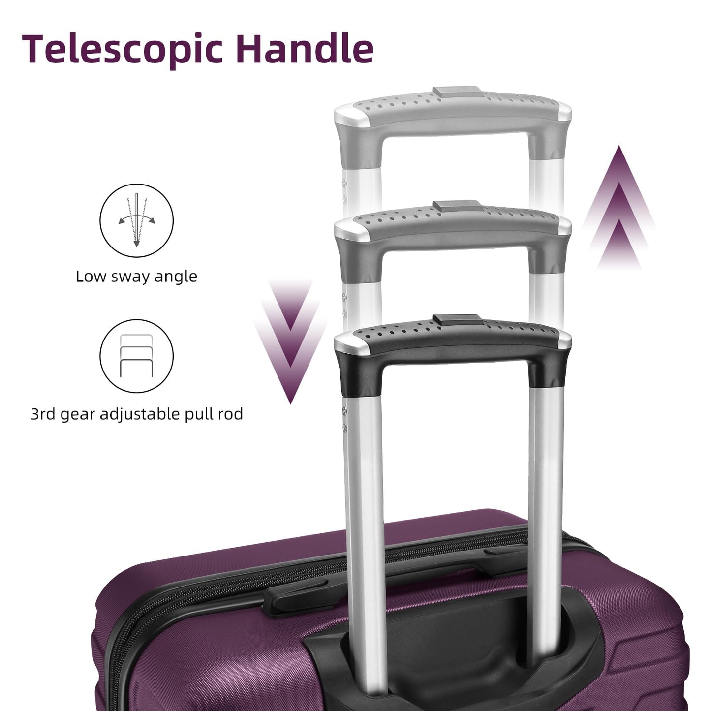 LAVENDER 6pc Hardside Spinner Luggage