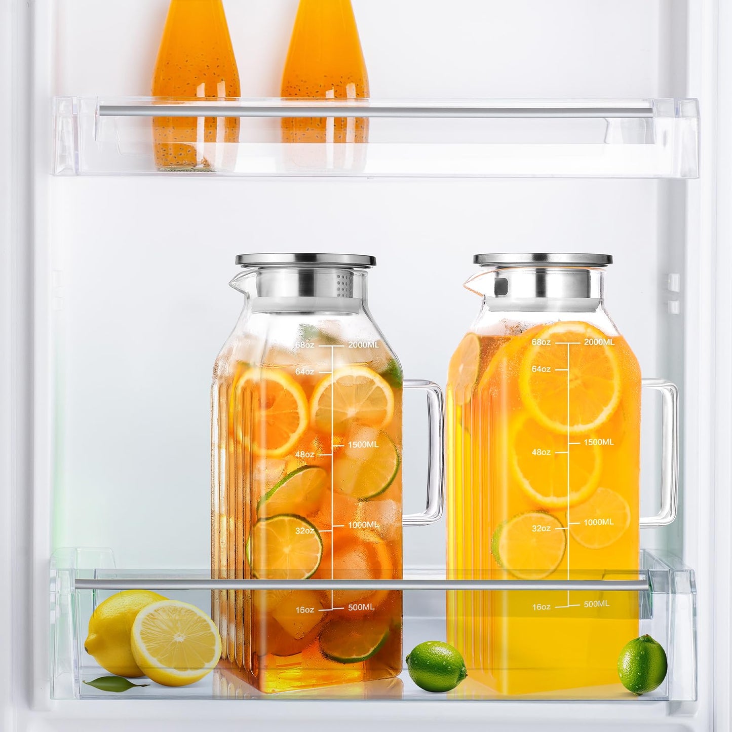 Aofmee Stainless Precision Pitcher - 68oz Borosilicate