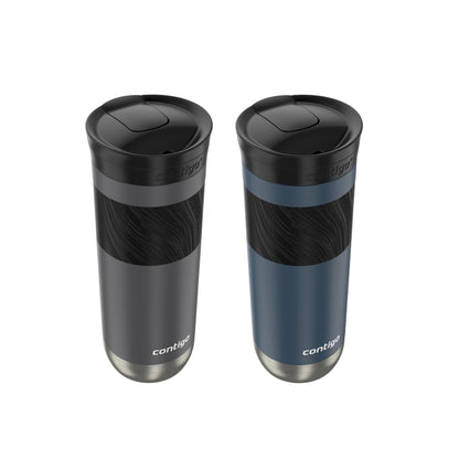 SNAPSEAL Grip Stainless Travel Mug 20oz - Blue/Berry