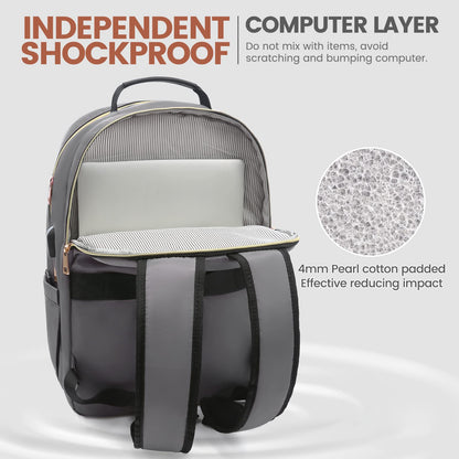 Chic Leather Laptop Backpack for Women - LoveVook