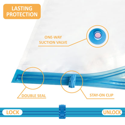 CozyVac Travel Bags with Pump - 6 Pack Space Savers