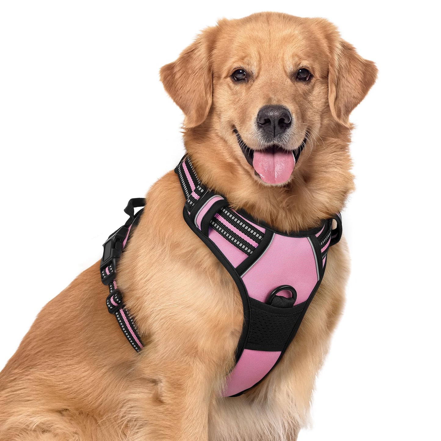 PawGuard No-Pull Reflective Dog Harness - Large Black