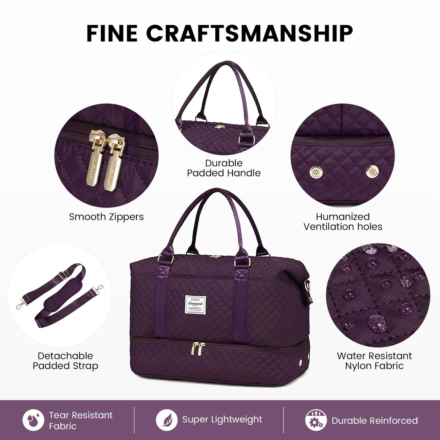 LOVEVOOK All-in-One Duffle: Travel & Gym Ready