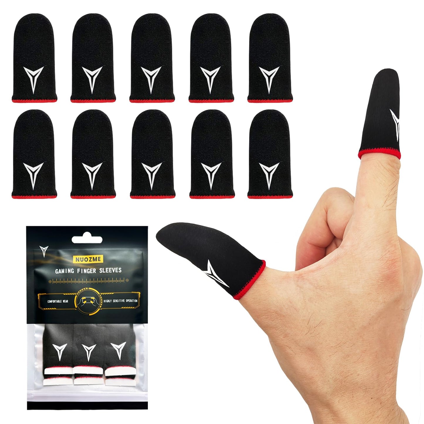 Nuozme Pro Touch Finger Sleeves - 6 Pack Gaming Gear