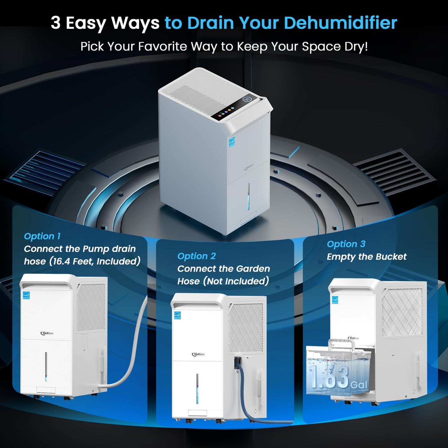 Vellgoo Energy Star Dehumidifier