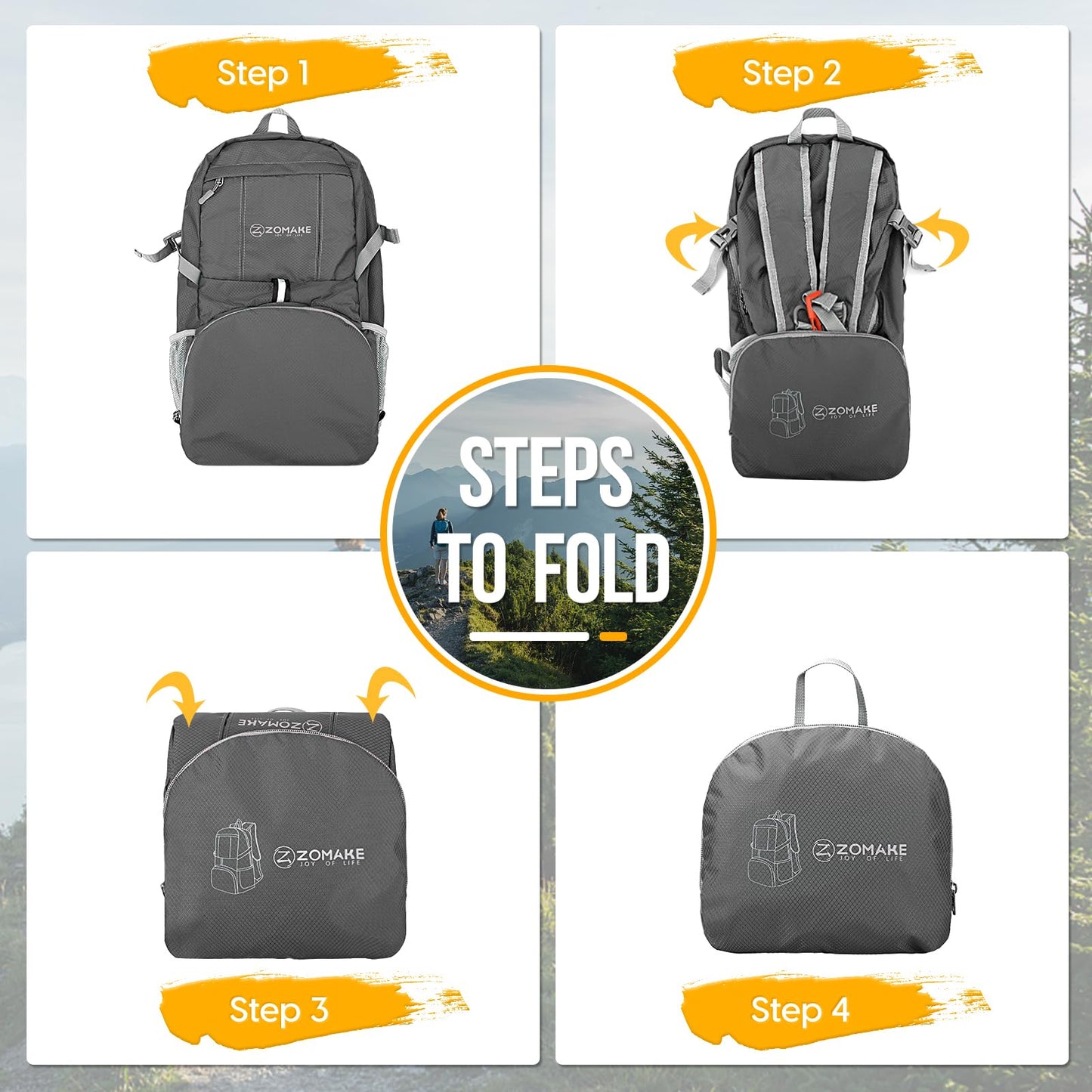 ZOMAKE 35L Compact Waterproof Hiking Backpack