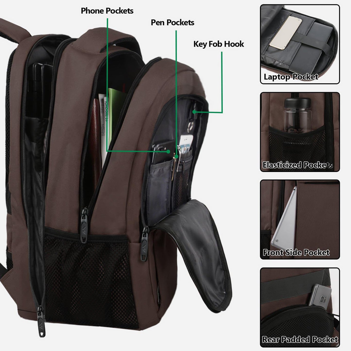 MATEIN SleekGuard Laptop Backpack with USB Port