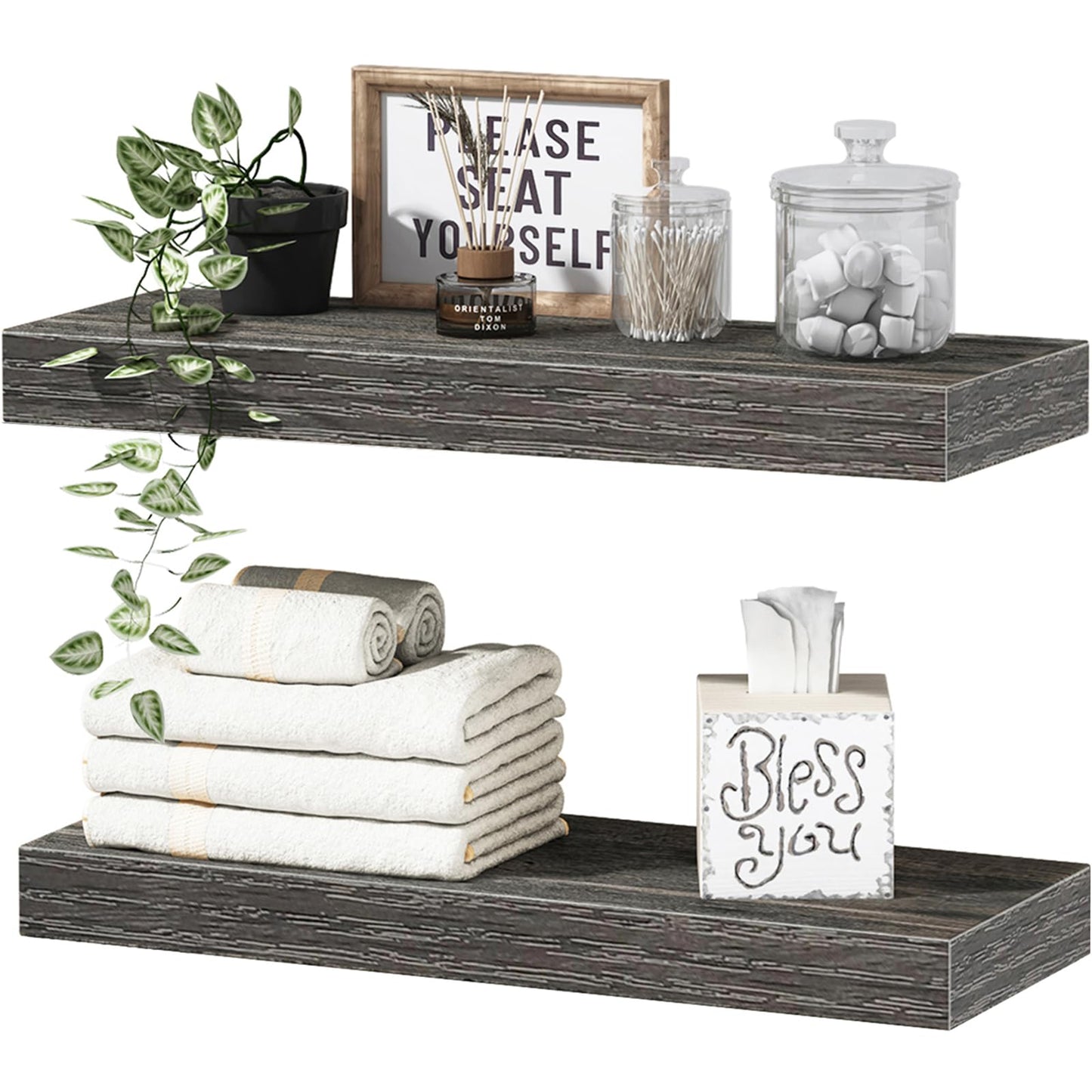 Rustic Farmhouse Shelves (008-40BN)