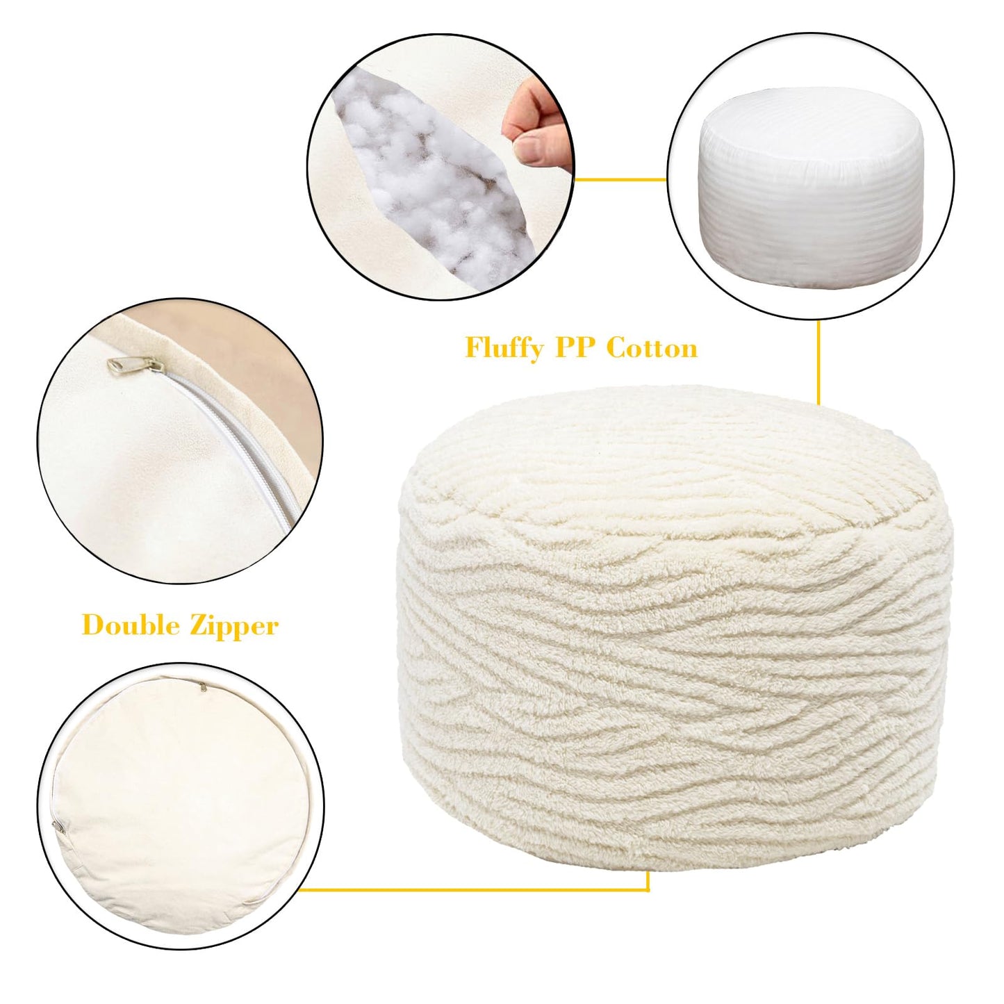 VersaPouf: Unstuffed Ottoman & Foot Rest Cover