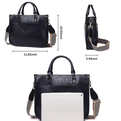 AUYOCO Chic Vegan Leather Crossbody Bag with Strap