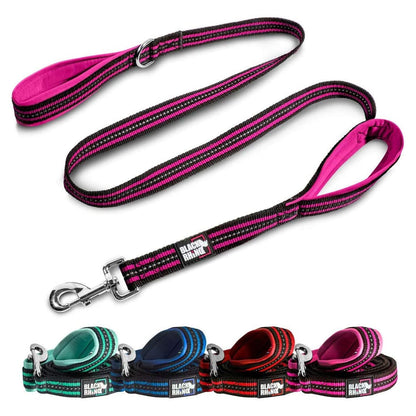 RhinoGrip Aqua: Double Handle Reflective Dog Leash
