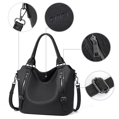 CLUCI Eco Luxe Vegan Leather Tote Bag