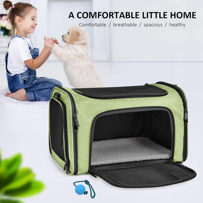 PawsVoyage: Grey TSA-Approved Pet Carrier (15lbs Max)