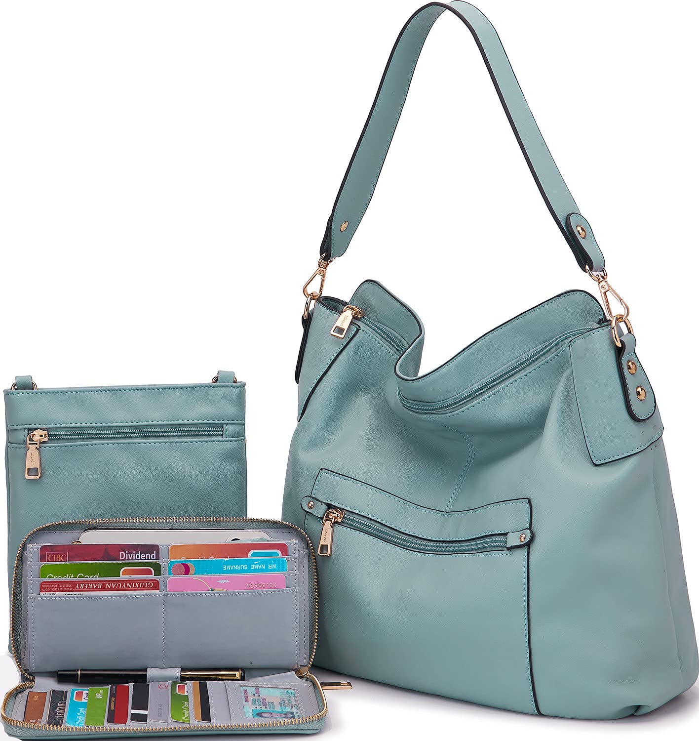 ChicCrossbody: Women's Tote & Wallet Set