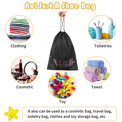 Travel Clear Shoe Bags - 5 Pack Waterproof Storage