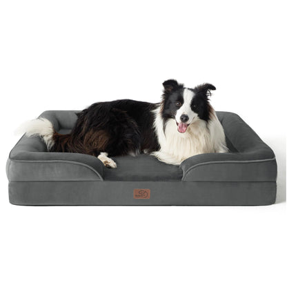 ComfyPaws Orthopedic Washable Dog Sofa - Large, Grey