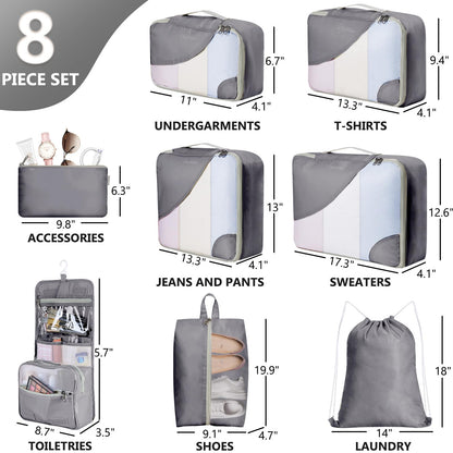 OlarHike Travel Cube Set - Cream Organizer & Gifts