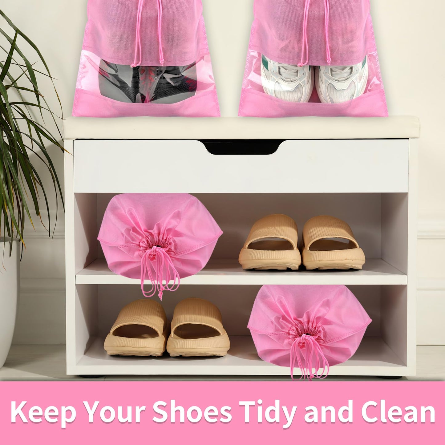 Clear View Travel Shoe Bags - 12 Pack