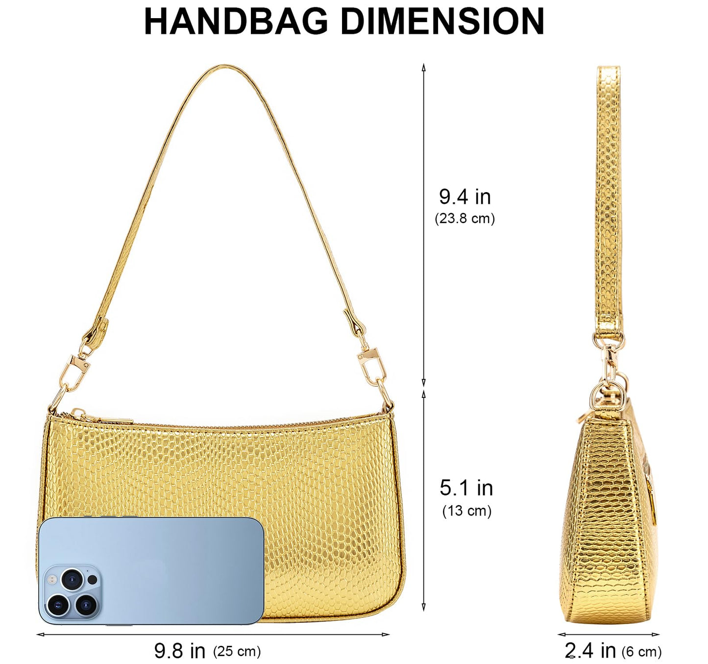 Retro Vegan Leather Shoulder Bag