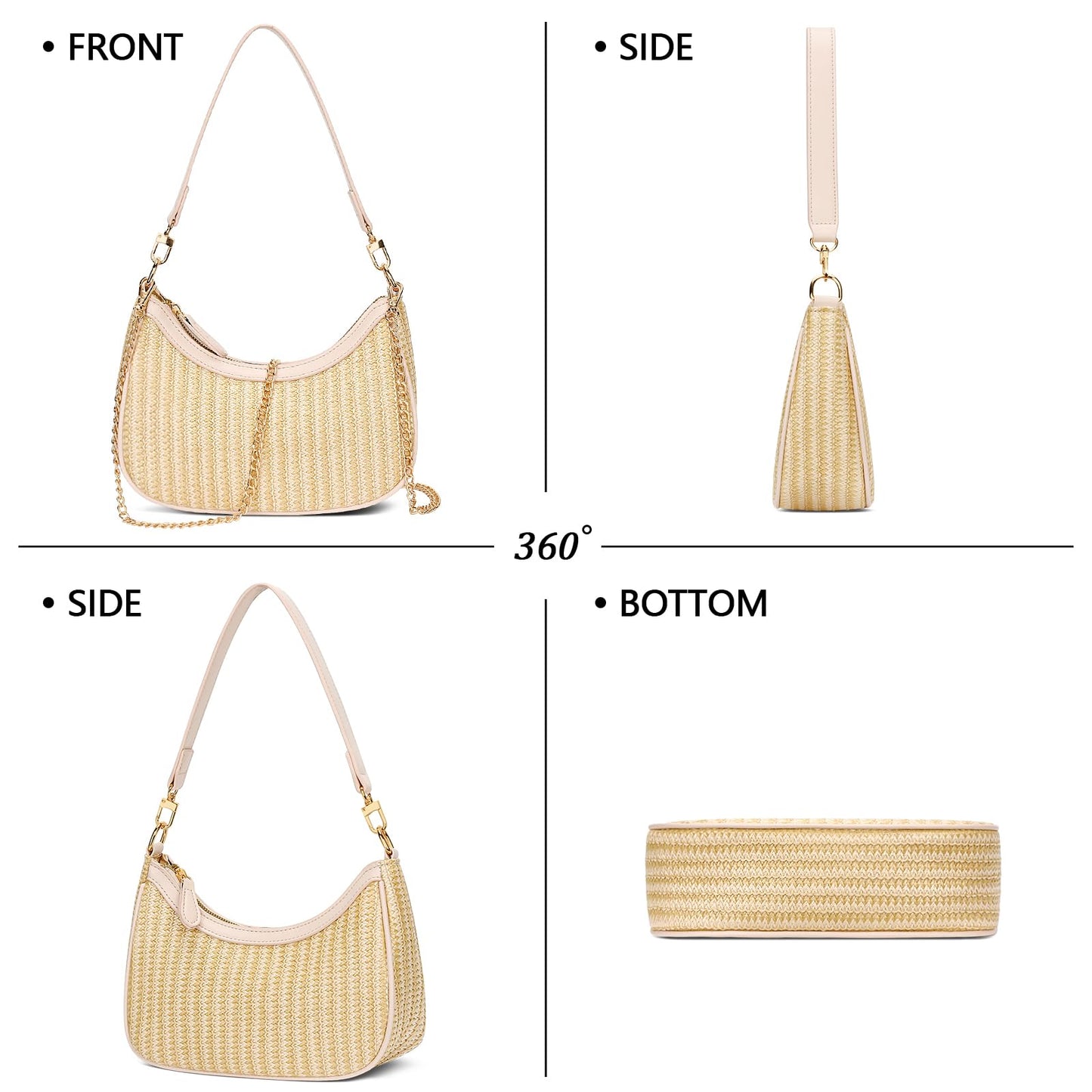 Retro Chic Hobo Bag - Cute Underarm Purse