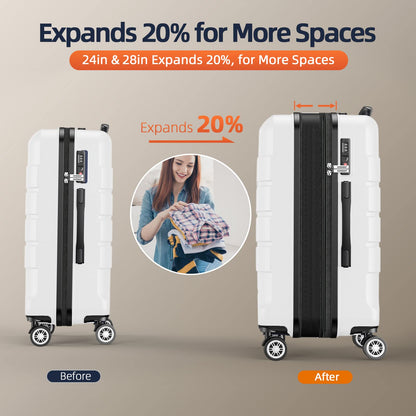 Expandable ShowKoo Suitcase - Durable & TSA Lock