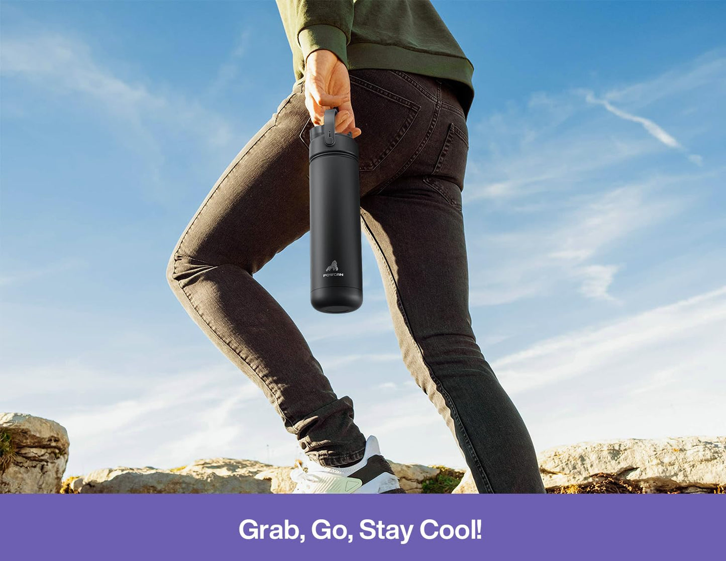 ChillKnight 26oz: Dual-Lid Leak-Proof Bottle