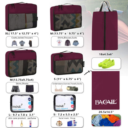 BAGAIL Travel Cubes: 8/9 Set Packing Organizers