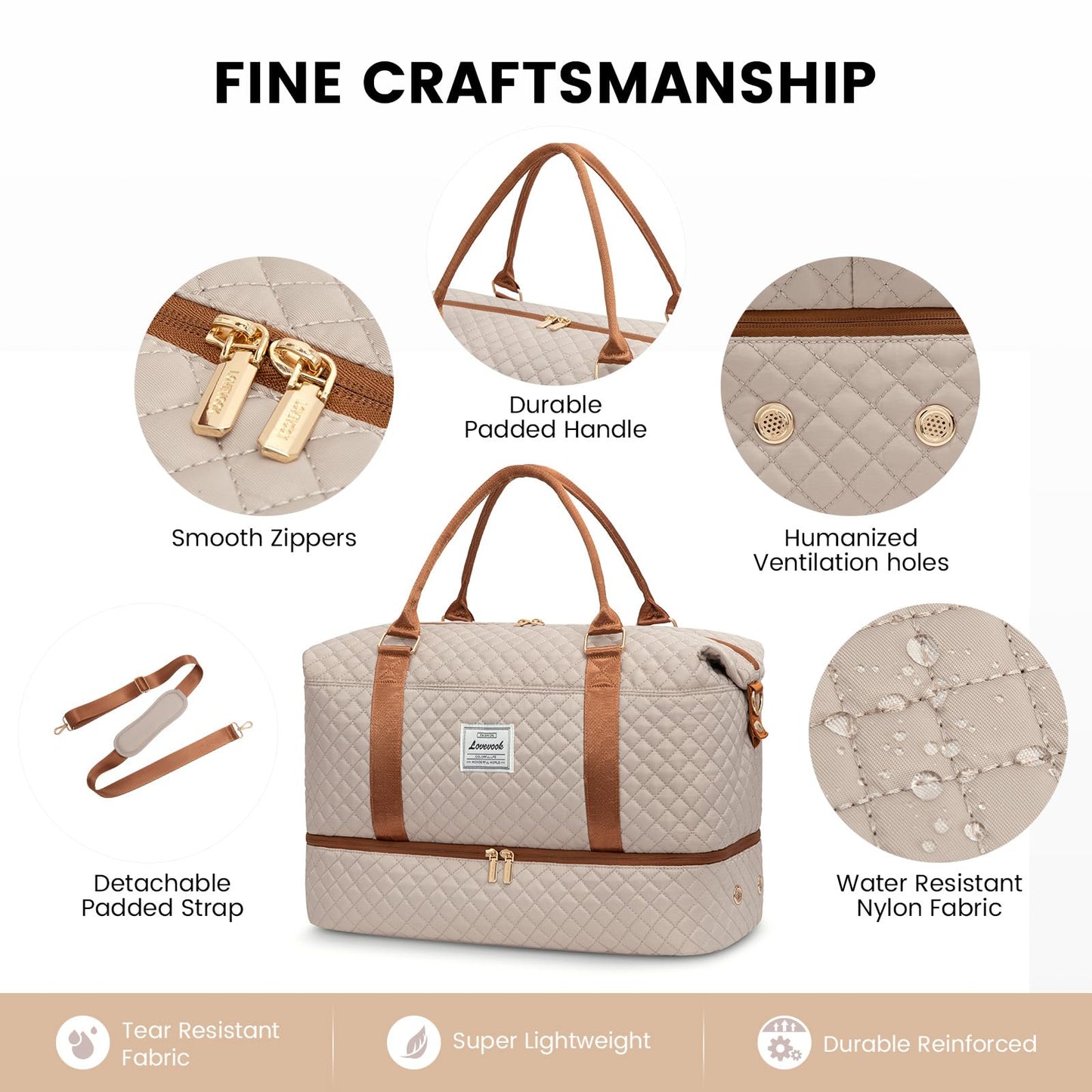 LOVEVOOK All-in-One Duffle: Travel & Gym Ready