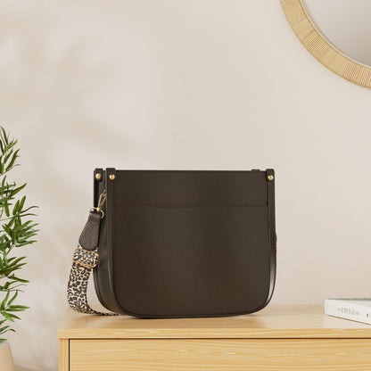 AUYOCO Chic Vegan Leather Crossbody Bag with Strap