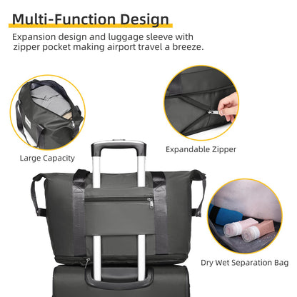 LARVENDER Expandable 5-Piece Spinner Luggage Set