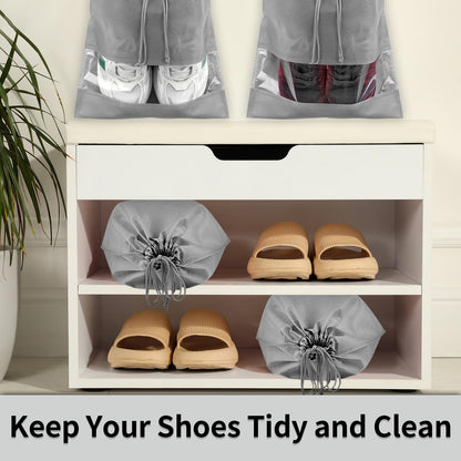 Clear View Travel Shoe Bags - 12 Pack