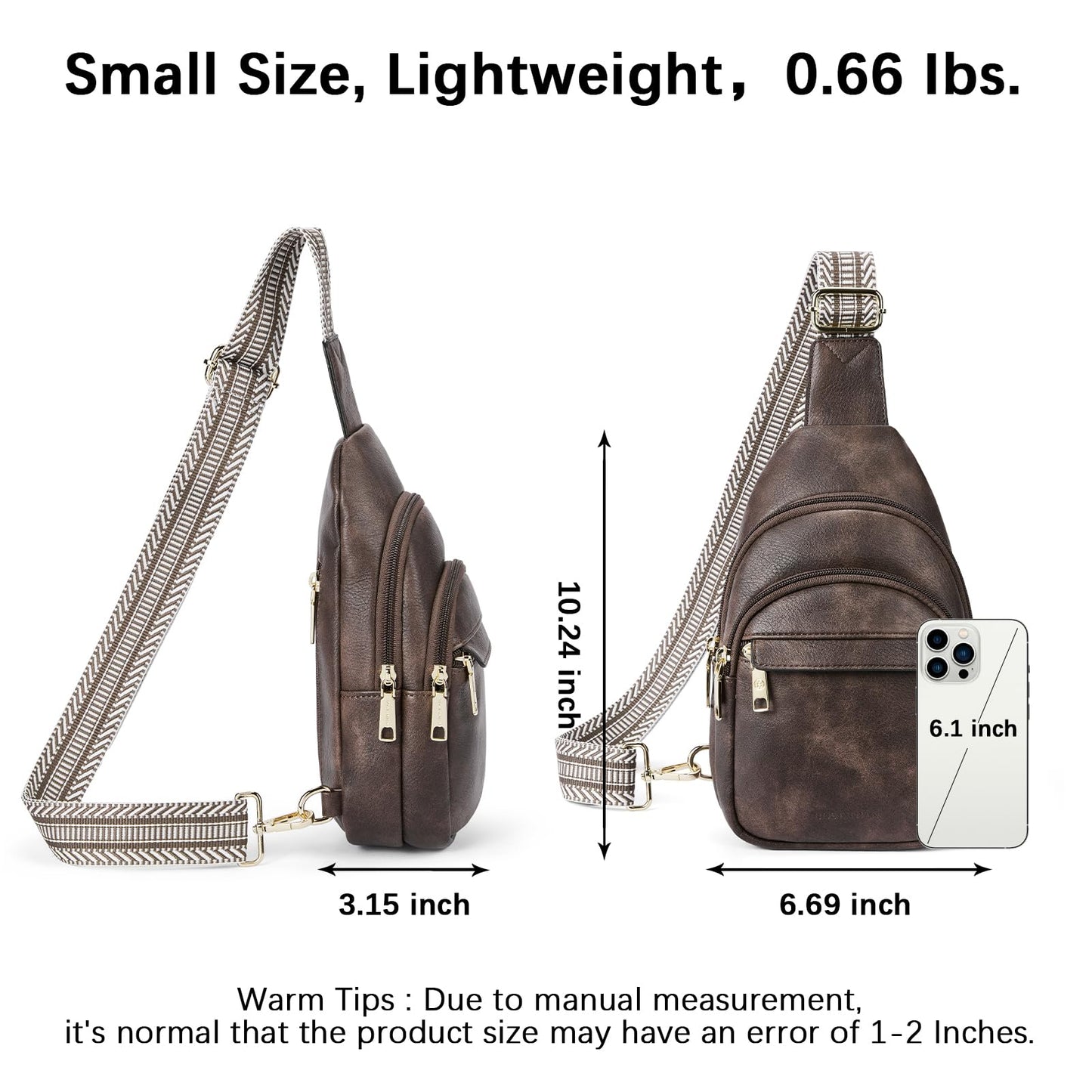 BOSTANTEN Chic Leather Crossbody Sling Bag