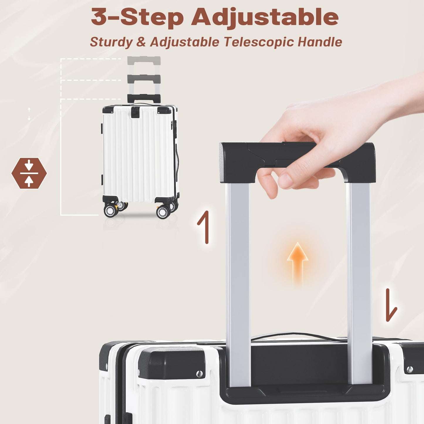 JetGlide 3pc Spinner: Expandable Hardshell Luggage