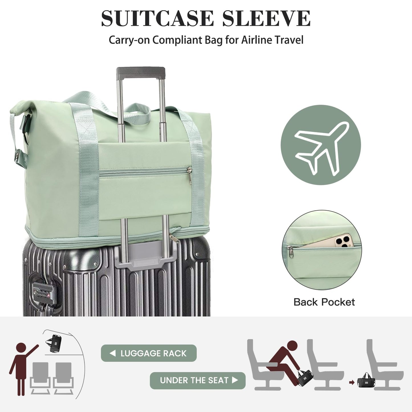 Pink Expandable Travel Duffel with Wet Pocket