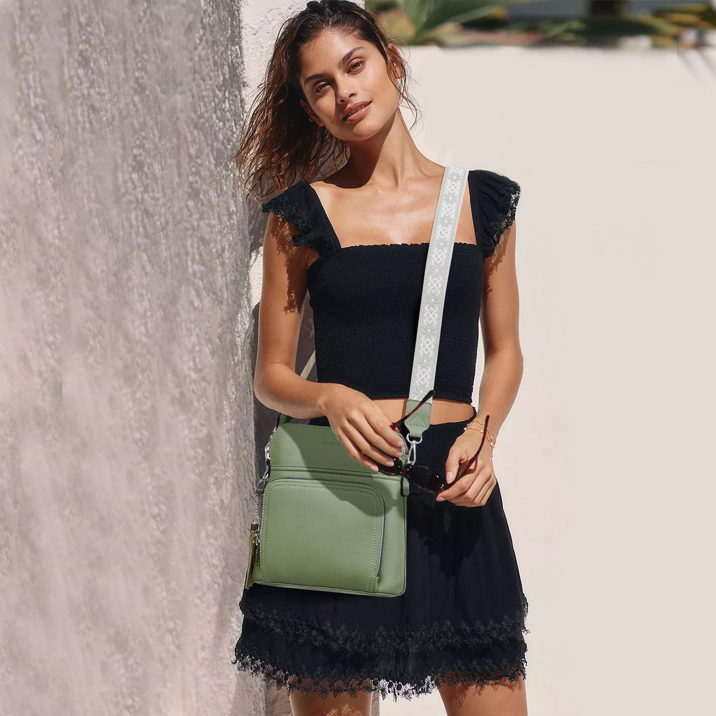 Tassel Charm Crossbody Bag for Women