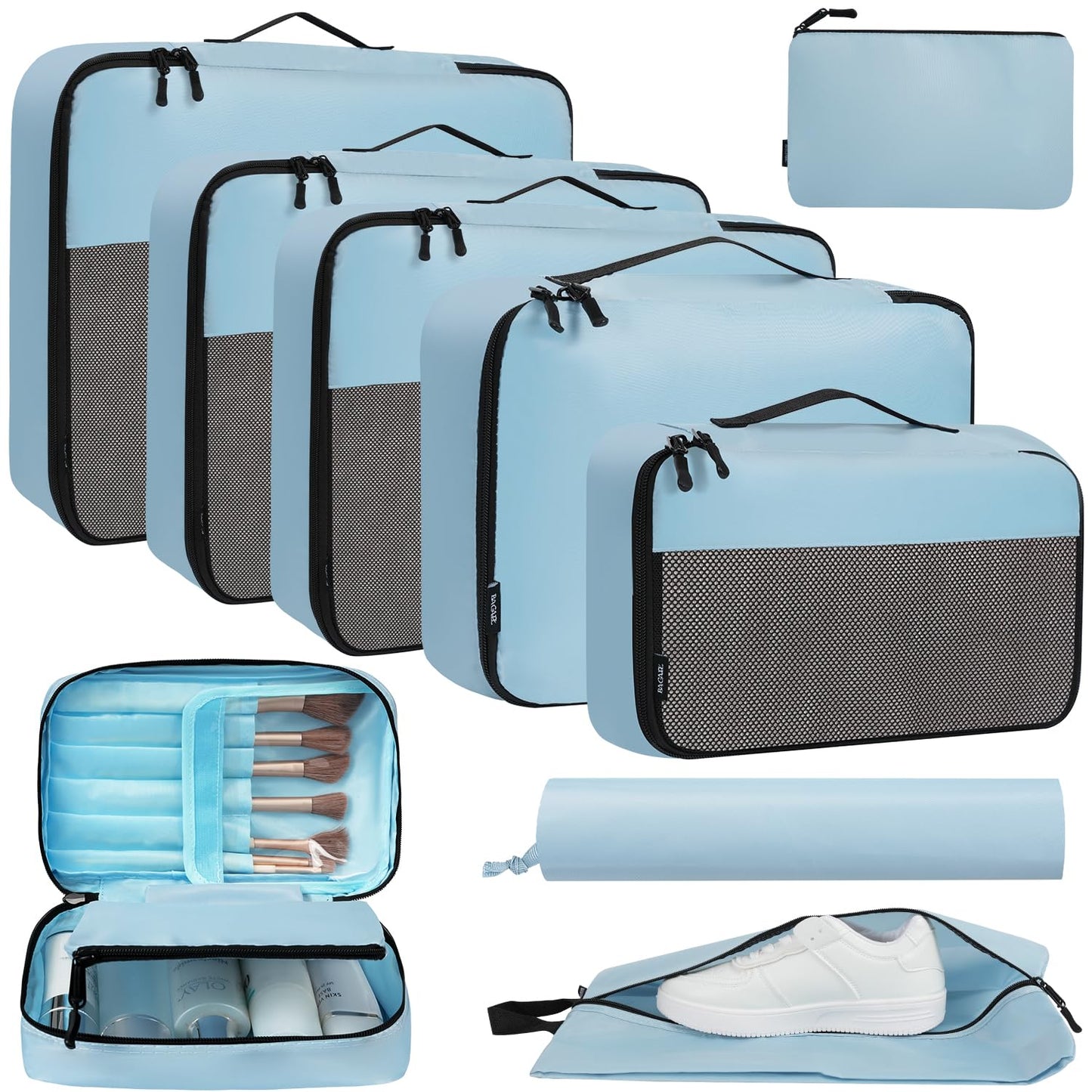 BAGAIL Travel Cubes: 8/9 Set Packing Organizers