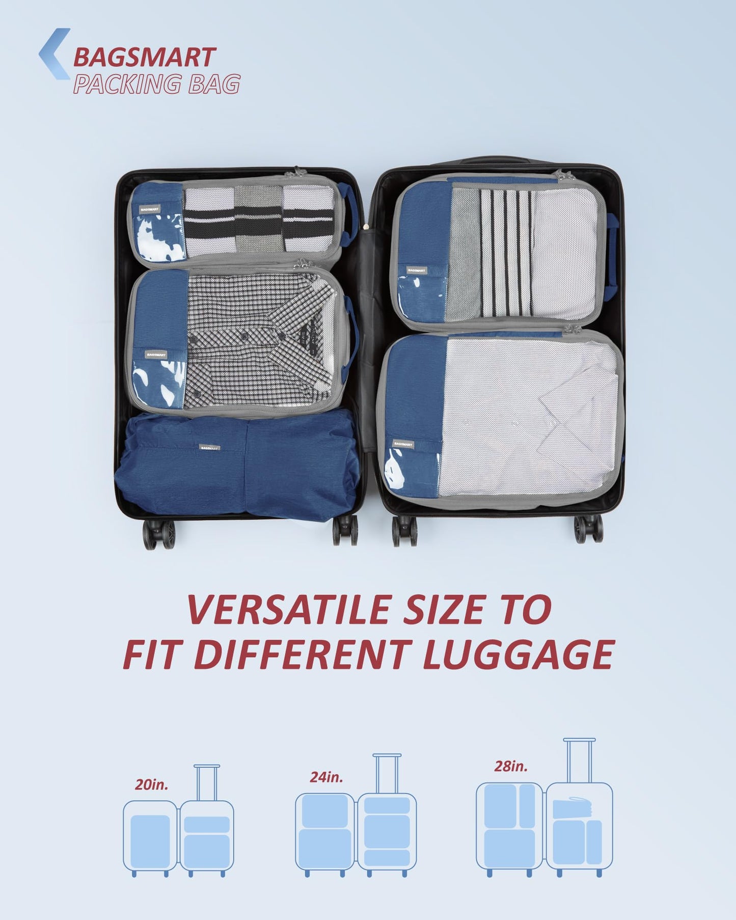 PackPro 6 Set Compression Cubes for Travel