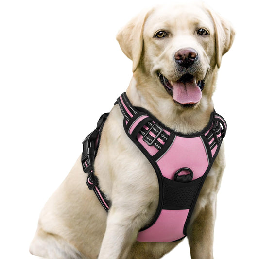 PawGuard No-Pull Reflective Dog Harness - Large Black