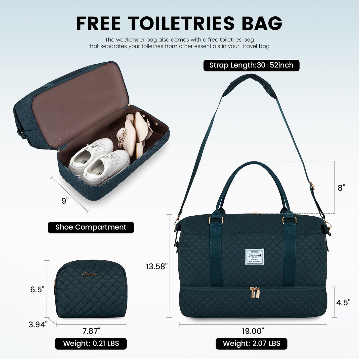 LOVEVOOK All-in-One Duffle: Travel & Gym Ready